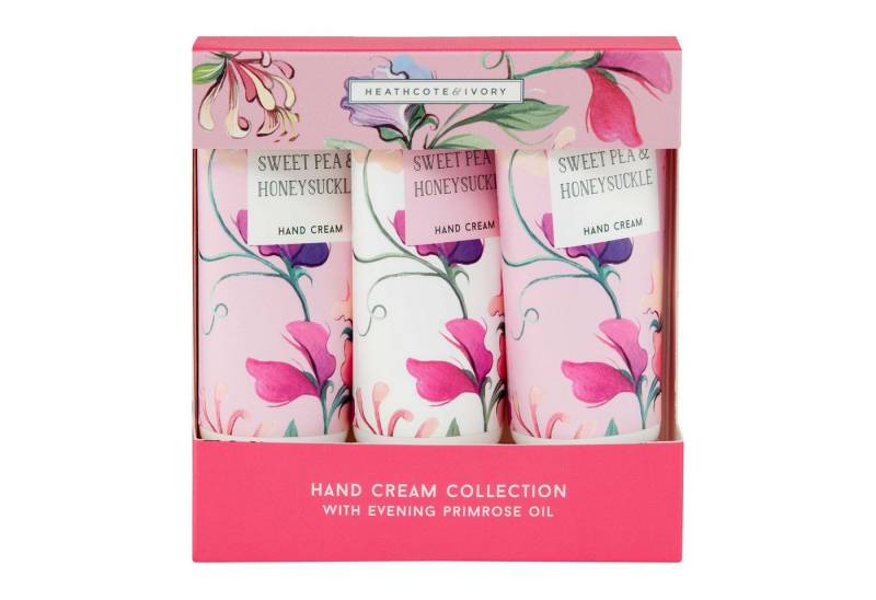 Heathcote & Ivory Handcreme 3 x 30 ml, 3-tlg., Sweet Pea & Honeysuckle - Mini Handcreme Trio von Heathcote & Ivory