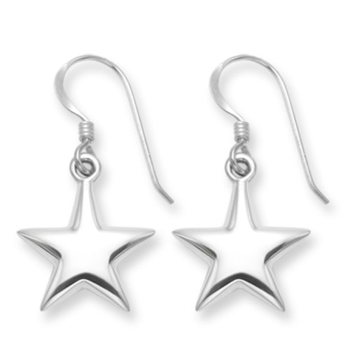 Ohrstecker Sterling-Silber 925 Sternenanhänger Größe 13 mm silberfarben 6105 Inklusive gratis Geschenkbox. von Heather Needham Silver