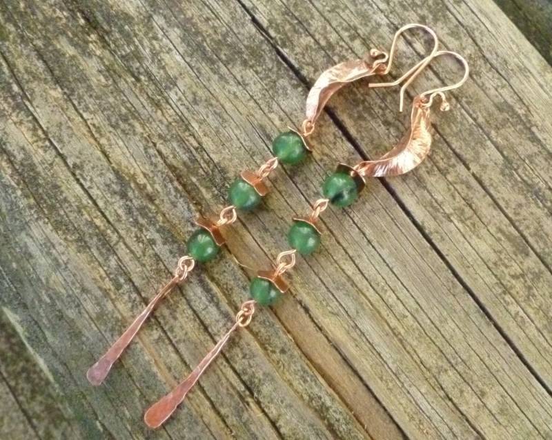 Achat Kupfer Ohrringe Achat Kupfer Ohrringe von HeatherEvansArt
