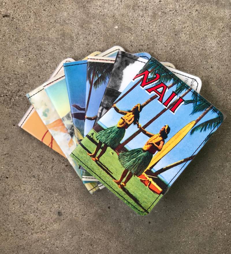 Slim Wallet - Hawaii Surf Postkarte Wählen Sie 1 von Heathered