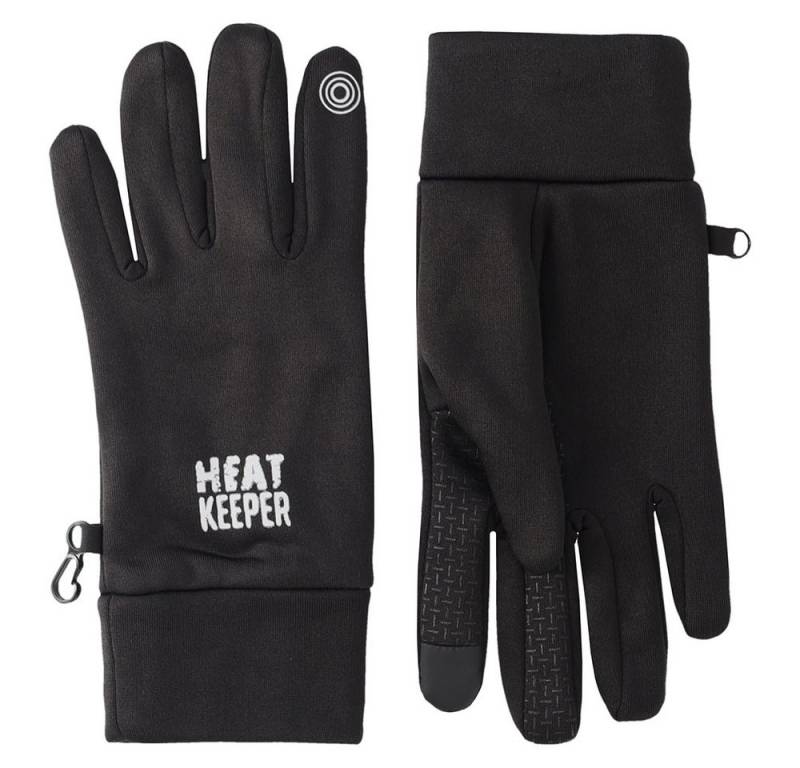 Heatkeeper Fleecehandschuhe mit Silikon-Finish an der Handfläche und I-Touch-Profile an Daumen von Heatkeeper