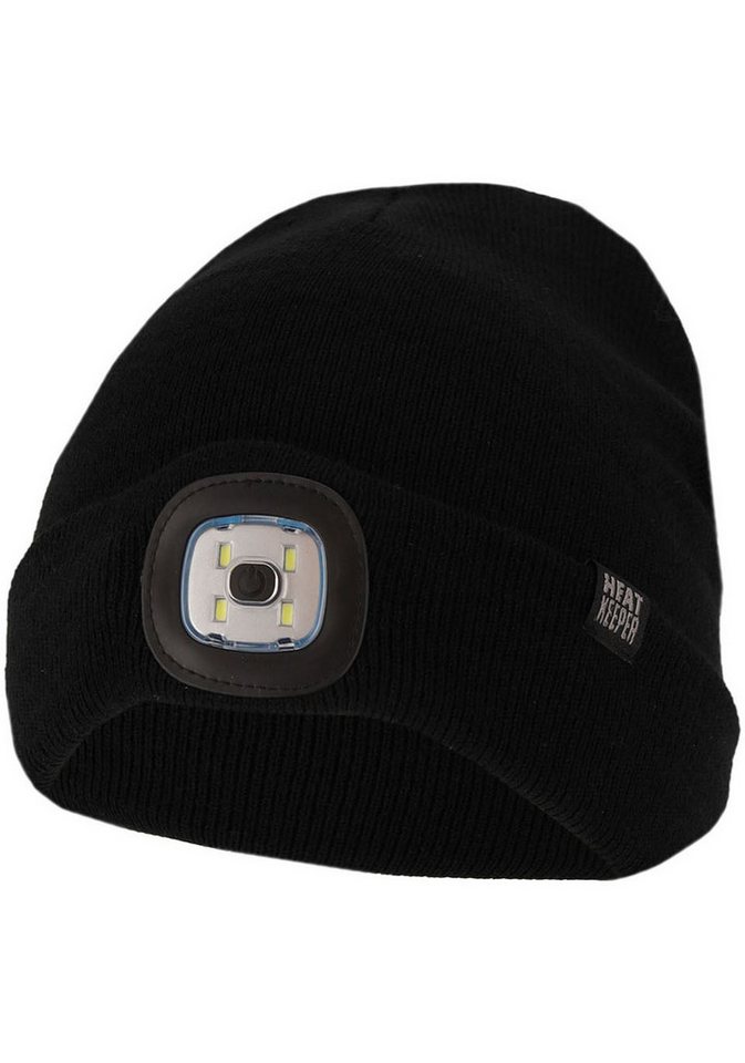 Heatkeeper Strickmütze MEN THERMAL BEANIE+LED LIGHT RECHARGE wiederaufladbarer, abnehmbaren LED-Leuchte für die dunkle Jahreszeit von Heatkeeper