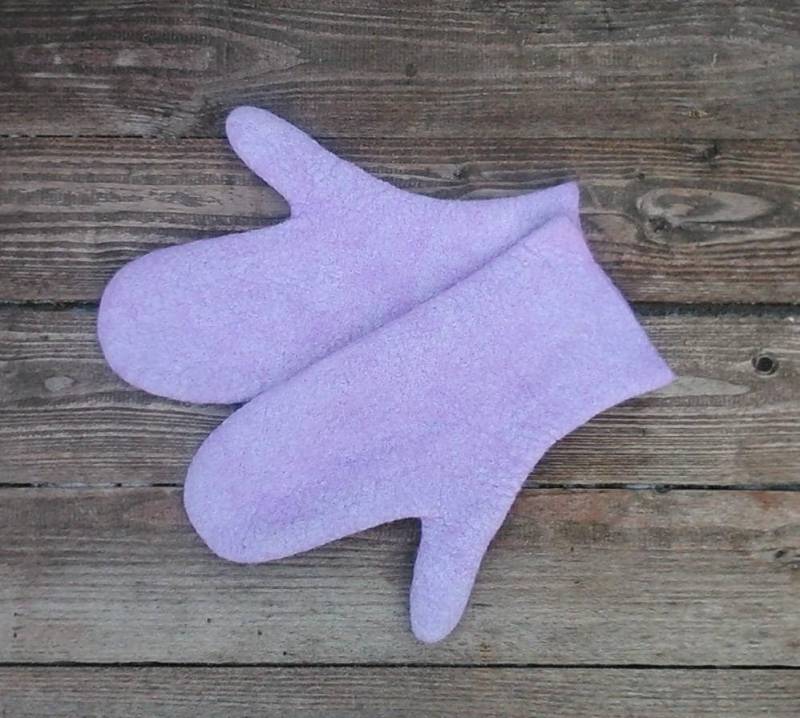 Gefilzte Merino Wolle Armstulpen Schlichte Violette Armstulpen von HeatofFelt