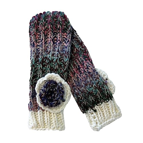 HEATWAVE Damen Nina Strick-Stirnband Winter Ohrenwärmer Blumendetail Handwärmer Winter Ski gemütlich und super weich stilvolles Design Kopfwickel für Outdoor, Handwärmer (Design1) von Heatwave Thermalwear