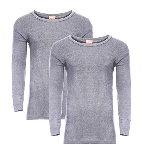 Heatwave® 2er Pack Herren Thermo Langarm Top Warm Unterwäsche Baselayer S M L XL XXL Thermo, grau, M von Heatwave Thermalwear