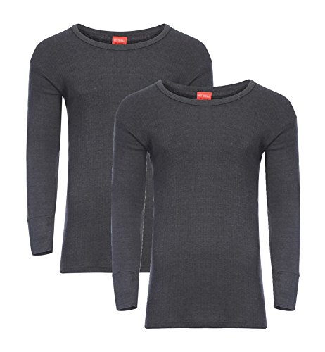 Heatwave® 2er Pack Herren Thermo Langarm Top Warm Unterwäsche Baselayer S M L XL XXL Thermo, Anthrazit, XL von Heatwave Thermalwear