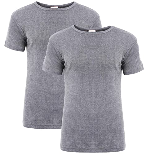 Heatwave® 2er Pack Herren Thermo T-Shirt Warm Unterwäsche Baselayer S M L XL XXL Thermo, grau, XL von Heatwave Thermalwear