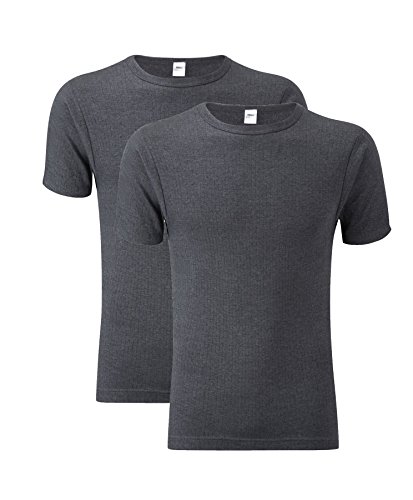 Heatwave® 2er Pack Herren Thermo T-Shirt Warm Unterwäsche Baselayer S M L XL XXL Thermo, anthrazit, L von Heatwave Thermalwear