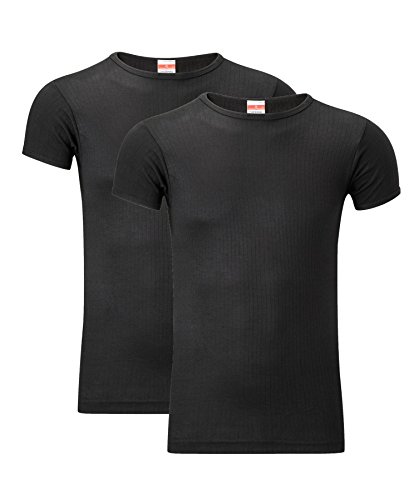 Heatwave® 2er Pack Herren Thermo T-Shirt Warm Unterwäsche Baselayer S M L XL XXL Thermo, Schwarz , S von Heatwave Thermalwear