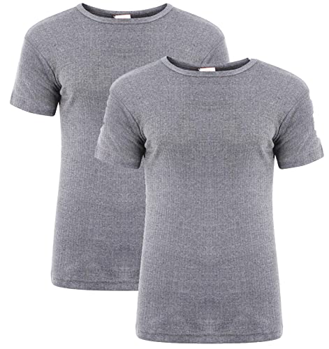 Heatwave Thermalwear 2er Pack Herren Thermo T Shirt Warme Unterwäsche Baselayer S M L XL XXL Thermo, grau, XXL von Heatwave Thermalwear