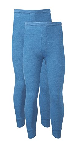 Heatwave® 2er Pack Herren Thermohose Lange Unterhose Warm Unterwäsche Baselayer, S M L XL XXL Thermo, blau, 27-32 von Heatwave Thermalwear