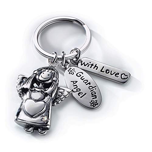 Heaven and Angels Schutzengel Schlüsselanhänger mit Strassstein, eleganter Anhänger und Glücksbringer, Silber glänzend für Autofahrer, Fahranfänger und vor allem für die Menschen, die uns wichtig sind Heaven and Angels Schutzengel Schlüsselanhänger mit Strassstein, eleganter Anhänger und Glücksbringer, Silber glänzend für Autofahrer, Fahranfänger und vor allem für die Menschen, die uns wichtig sind von Heaven and Angels