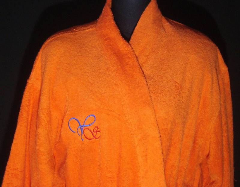 Baumwollhandtuch Bademantel Kimono Style-Orange Farbe-Brautjungfer Robe-Hochzeitsmantel von HeavenKnow