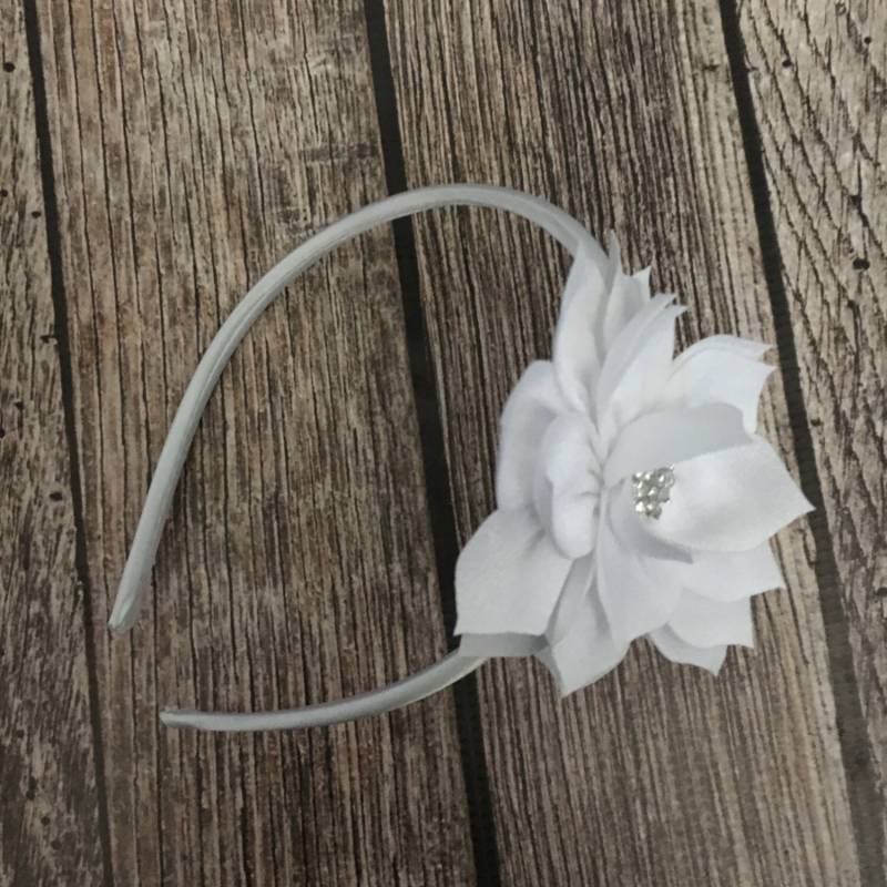 Weiß, Stirnband, Taufe Weihnachtsstern Weiße Urlaub Blumenmädchen Weißes von Heavenandhalos