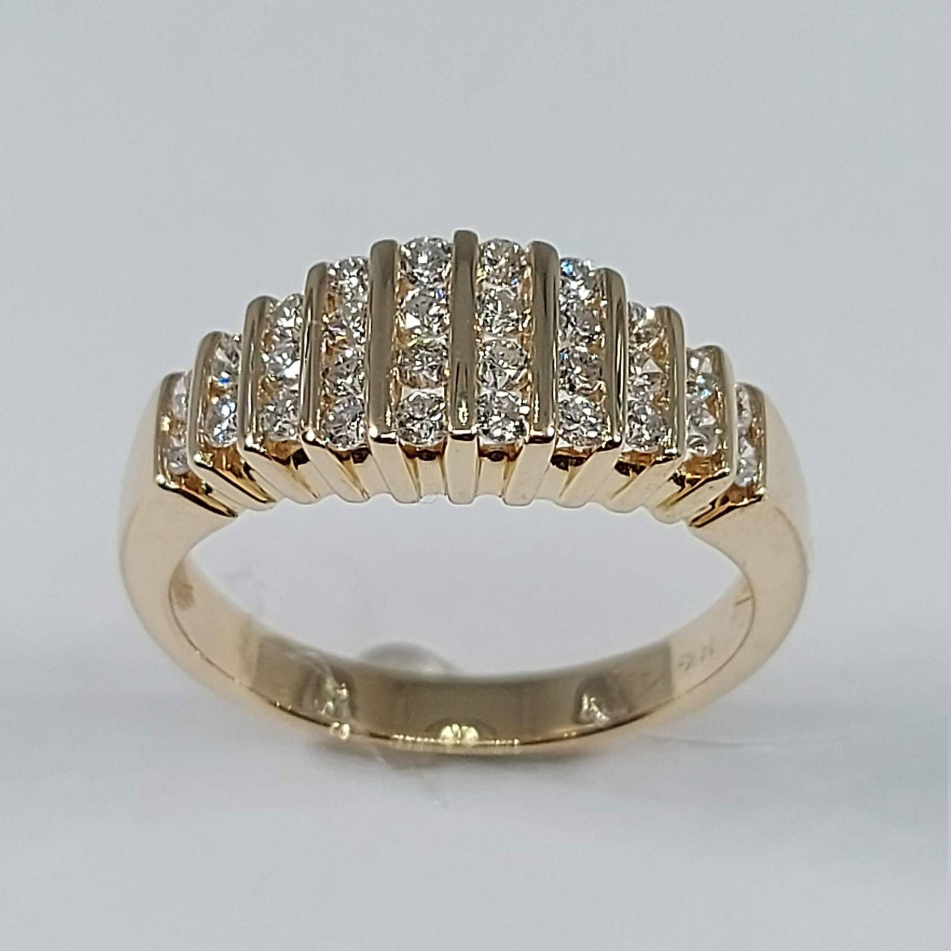 Ehering, 14K Diamanthochzeit, Gelbgold, Trauringe, Jubiläumsring, Diamantring, Diamantringe, Eheringe, Gelbgold von HeavenlyGolden