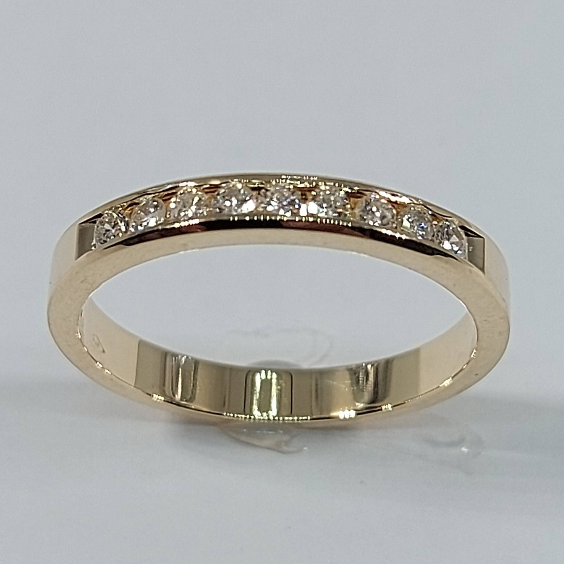 Gelbgold Ring, Gelbgold, 14K Trauringe, Jubiläumsring, Diamantringe, Zierlicher Ehering, Weihnachtsgeschenk von HeavenlyGolden