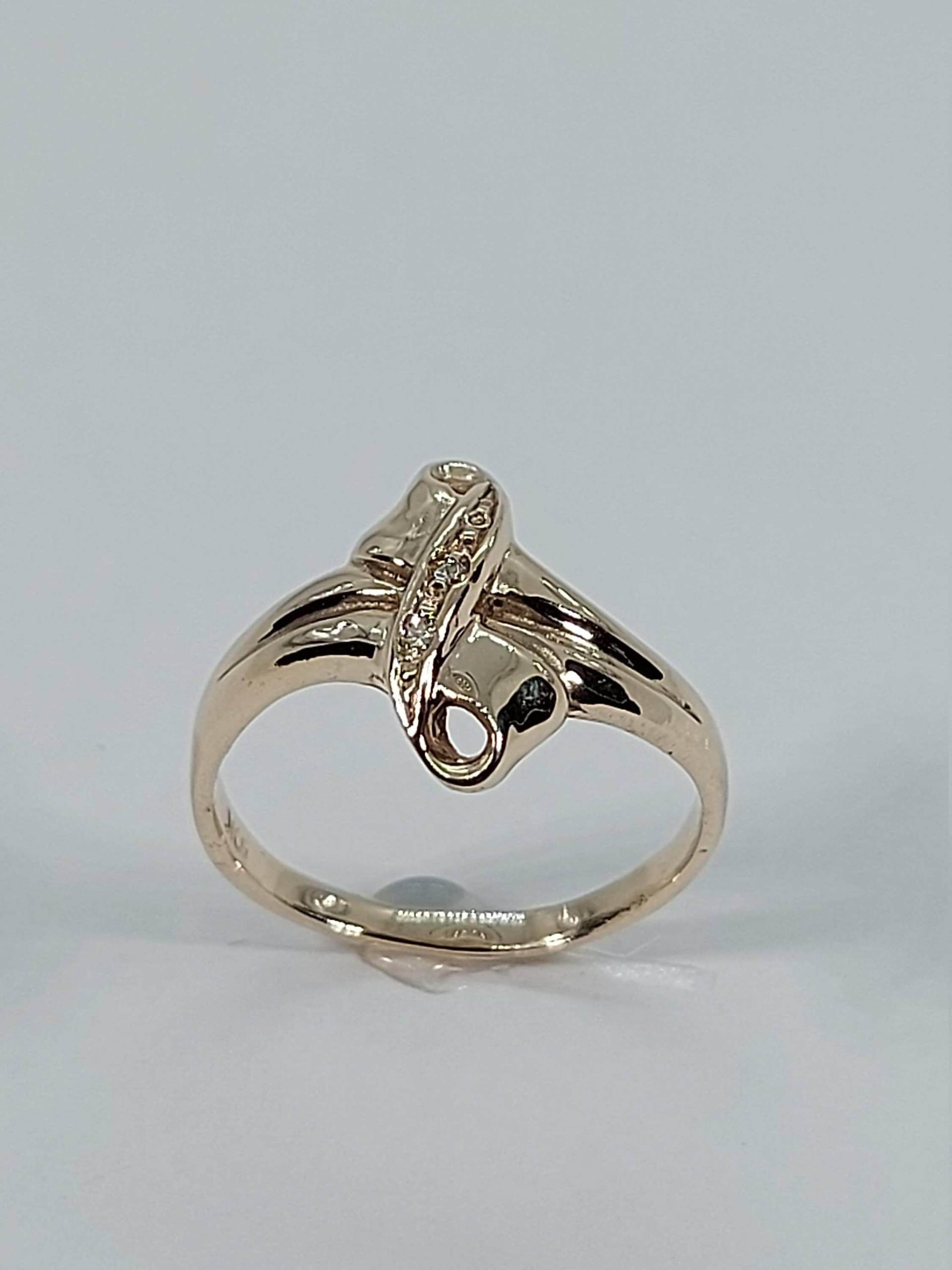 Gelbgold Ring, Infinity Diamant Geburtstagsgeschenk, Goldring Für Sie, Geschenk 10K von HeavenlyGolden