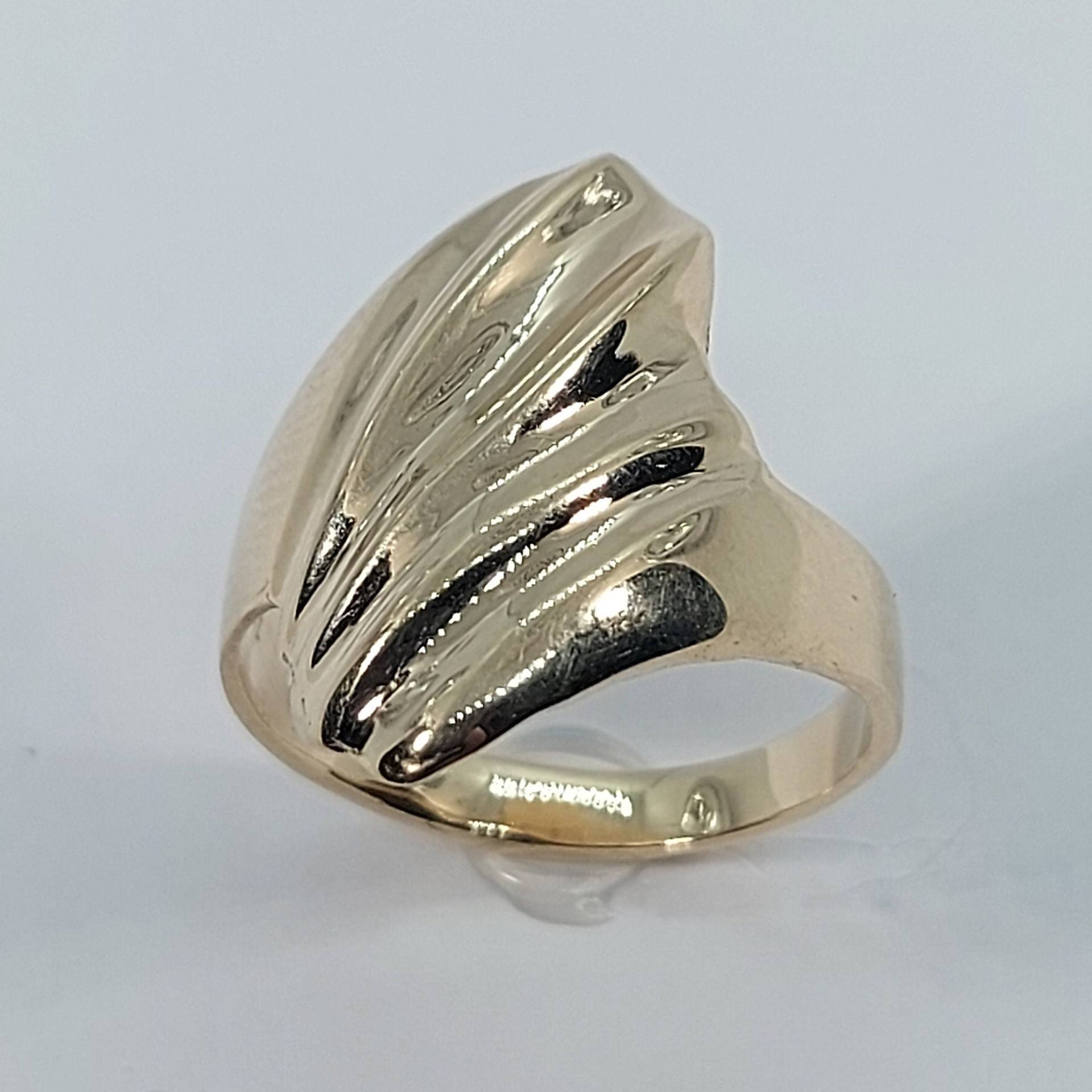 Gelbgoldring, Frauen Goldring, Garnelenring, Gelbgold, Kostenloser Versand, Goldband, 10K Weihnachtsgeschenk von HeavenlyGolden