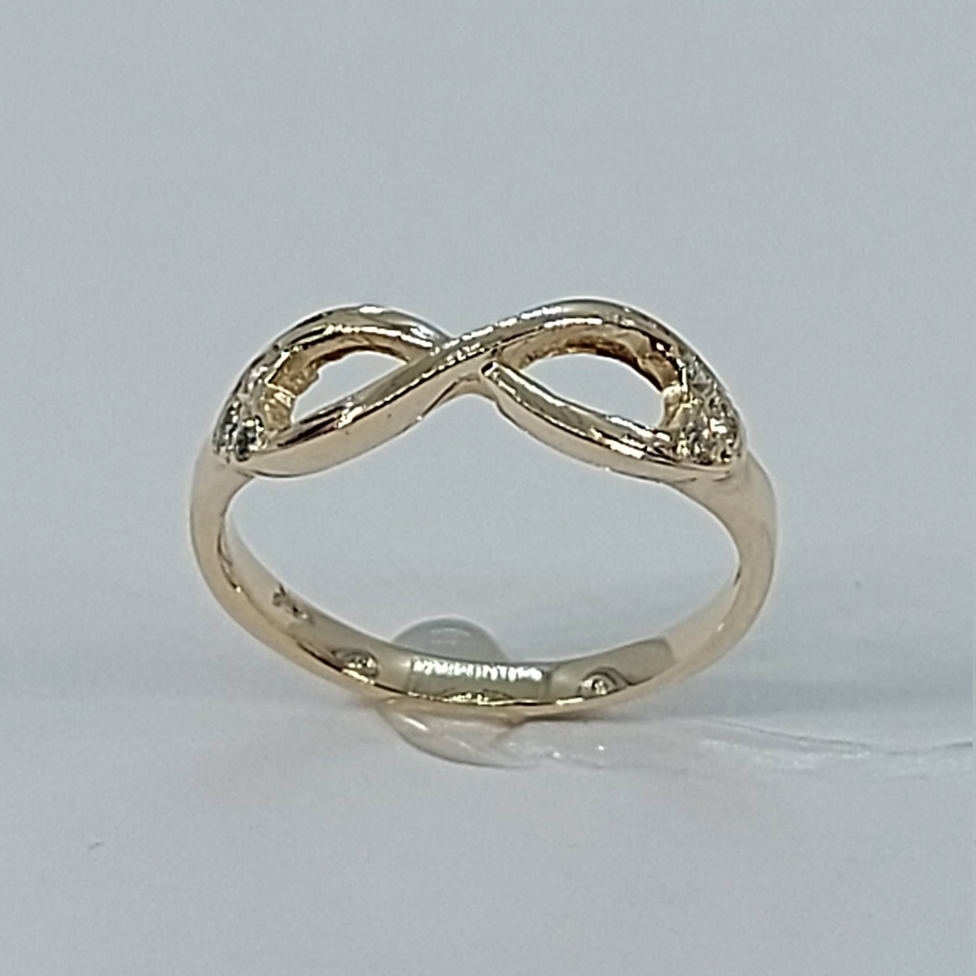 Gelbgoldring, Infinity Ring, Diamant Geburtstagsgeschenk, Goldring Für Sie, Geschenk 10K Gelbgold von HeavenlyGolden