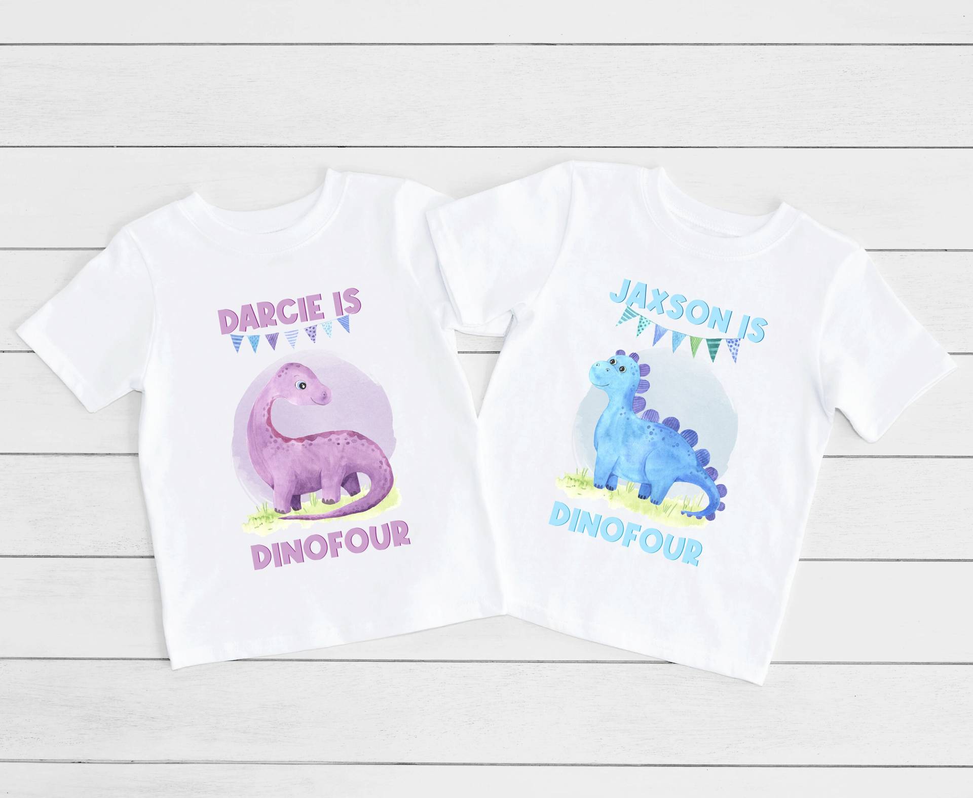 Vierter Geburtstag Dino-Four T-Shirt Unisex Dino Four Personalisierte Tshirt 4Th Birthday Boy, 4Th Girl Dinosaurier Shirt von HeavenlyHandmadesGB