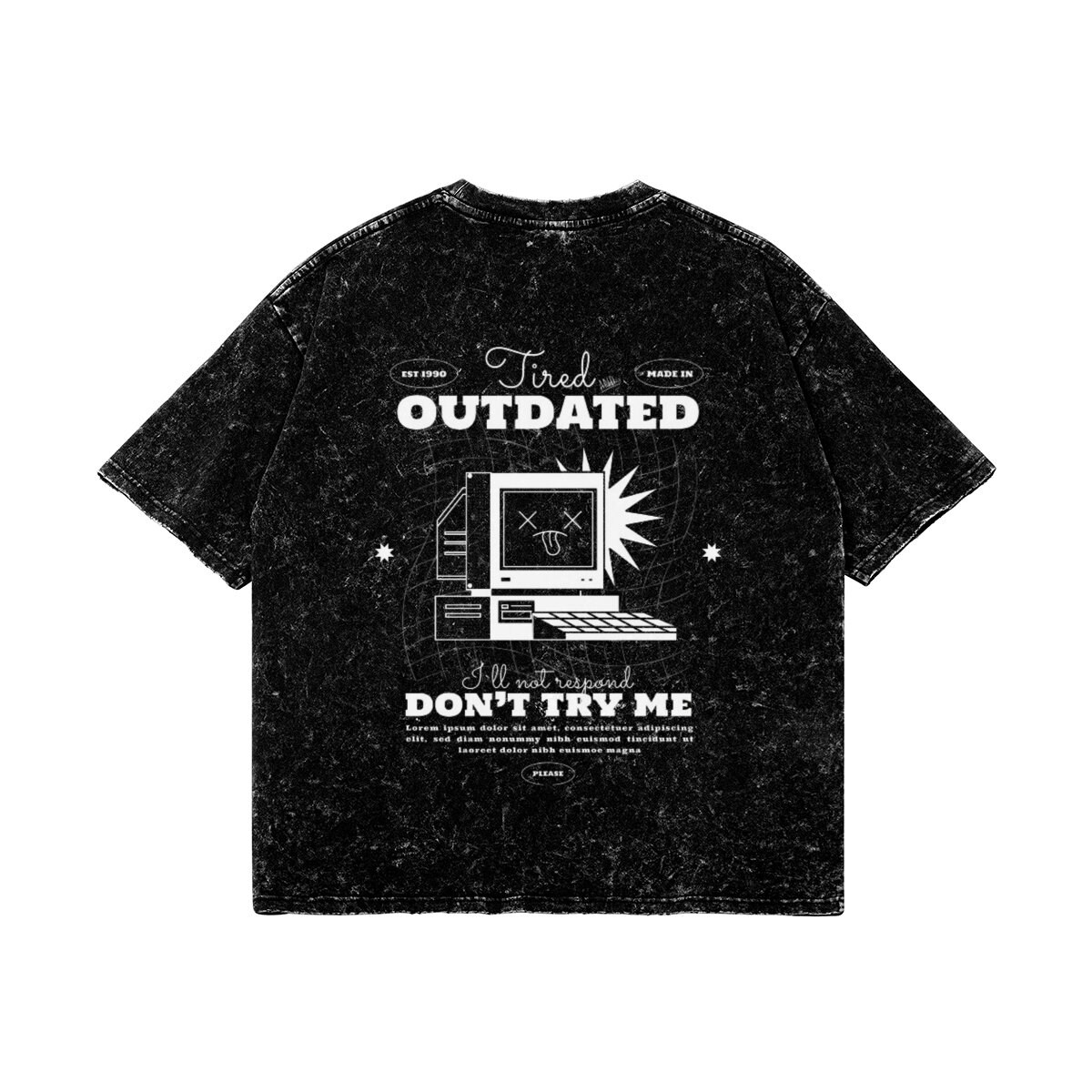 Vintage-stil Oversized-T-Shirt Outdated von Heavenshop24DE