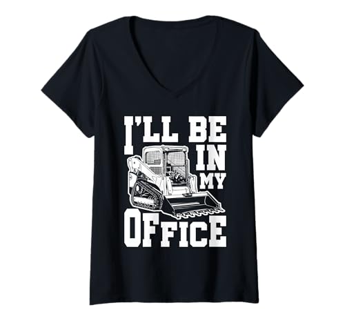 Damen Ich werde in Meinem Bürodesign Sein T-Shirt mit V-Ausschnitt Damen Ich werde in Meinem Bürodesign Sein T-Shirt mit V-Ausschnitt von Heavy Equipment Humor