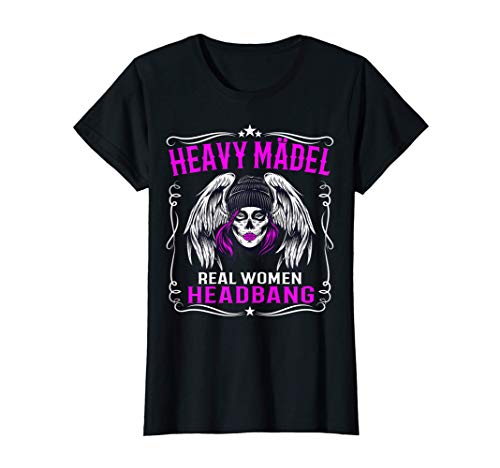 Damen Heavy Mädel - Real Women Headbang T-Shirt von Heavy Mädel - Heavy Metal Merch