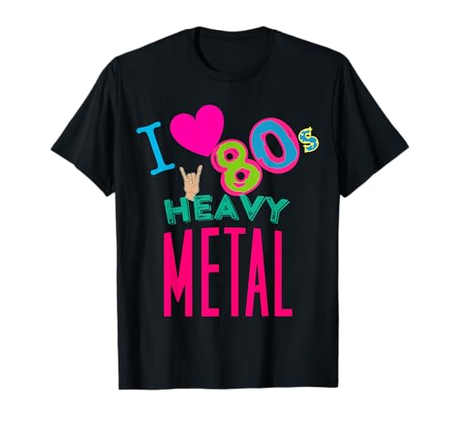 Cute: I love 80s Musik Heavy Metal Kostüm Shirt Frauen T-Shirt Cute: I love 80s Musik Heavy Metal Kostüm Shirt Frauen T-Shirt von Heavy Metal 80s Party Shirt Rocker Outfit