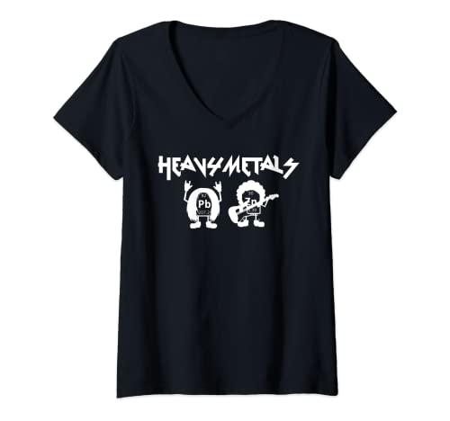 Damen Heavy Metals | Schwermetalle rocken | Chemie Student T-Shirt mit V-Ausschnitt Damen Heavy Metals | Schwermetalle rocken | Chemie Student T-Shirt mit V-Ausschnitt von Heavy Metal Geek Shirt