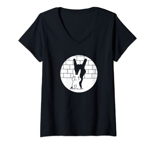 Damen Lustiger Osterhase Heavy Metal Fan Rock Festival Hase T-Shirt mit V-Ausschnitt Damen Lustiger Osterhase Heavy Metal Fan Rock Festival Hase T-Shirt mit V-Ausschnitt von Heavy Metal Geschenk Easter Hase Konzert Rock