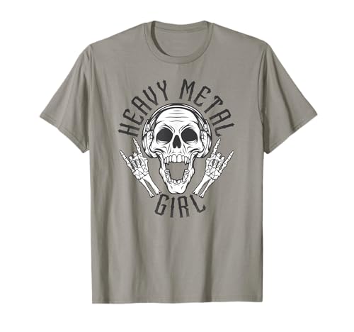 Heavy-Metal-Mädchen, Rock-Metalhead T-Shirt von Heavy Metal Girl -Hemden für Frauen