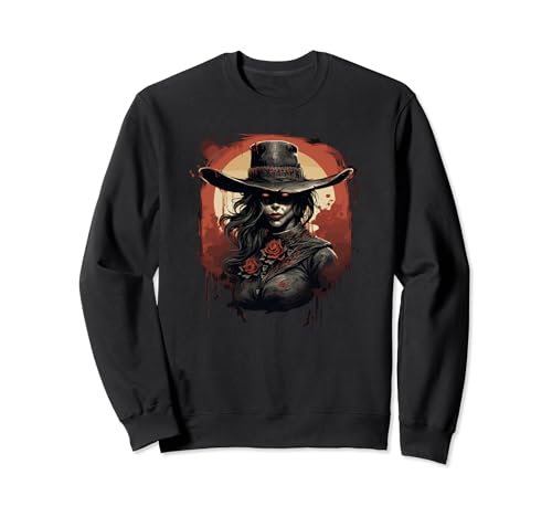 Emo Cowboy Zombie Mädchen Sweatshirt Emo Cowboy Zombie Mädchen Sweatshirt von Heavy Metal Punk Horror
