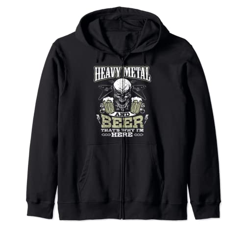 Heavy Metal And Beer Lustiges T-Shirt für Damen und Herren Kapuzenjacke Heavy Metal And Beer Lustiges T-Shirt für Damen und Herren Kapuzenjacke von Heavy Metal Tee Shirt Death Metal Band Gifts