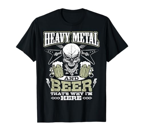 Heavy Metal And Beer Lustiges T-Shirt für Damen und Herren T-Shirt Heavy Metal And Beer Lustiges T-Shirt für Damen und Herren T-Shirt von Heavy Metal Tee Shirt Death Metal Band Gifts