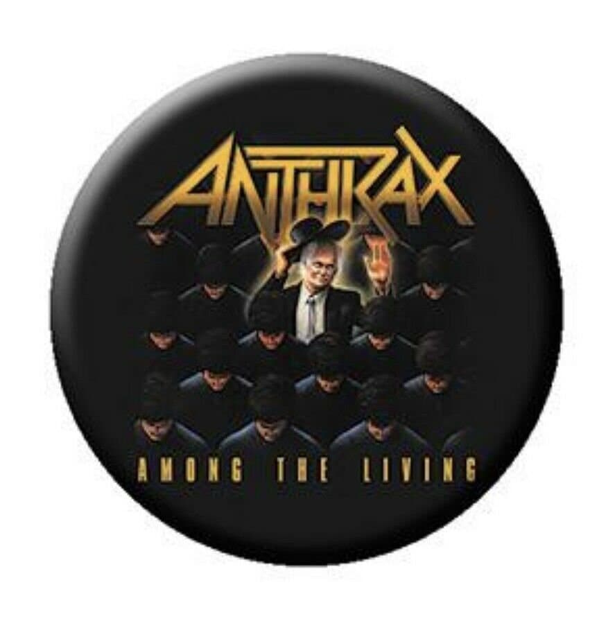 Anthrax Among The Living 1.25 "Button A011B125 Pin Abzeichen von Heavylowmerchandise