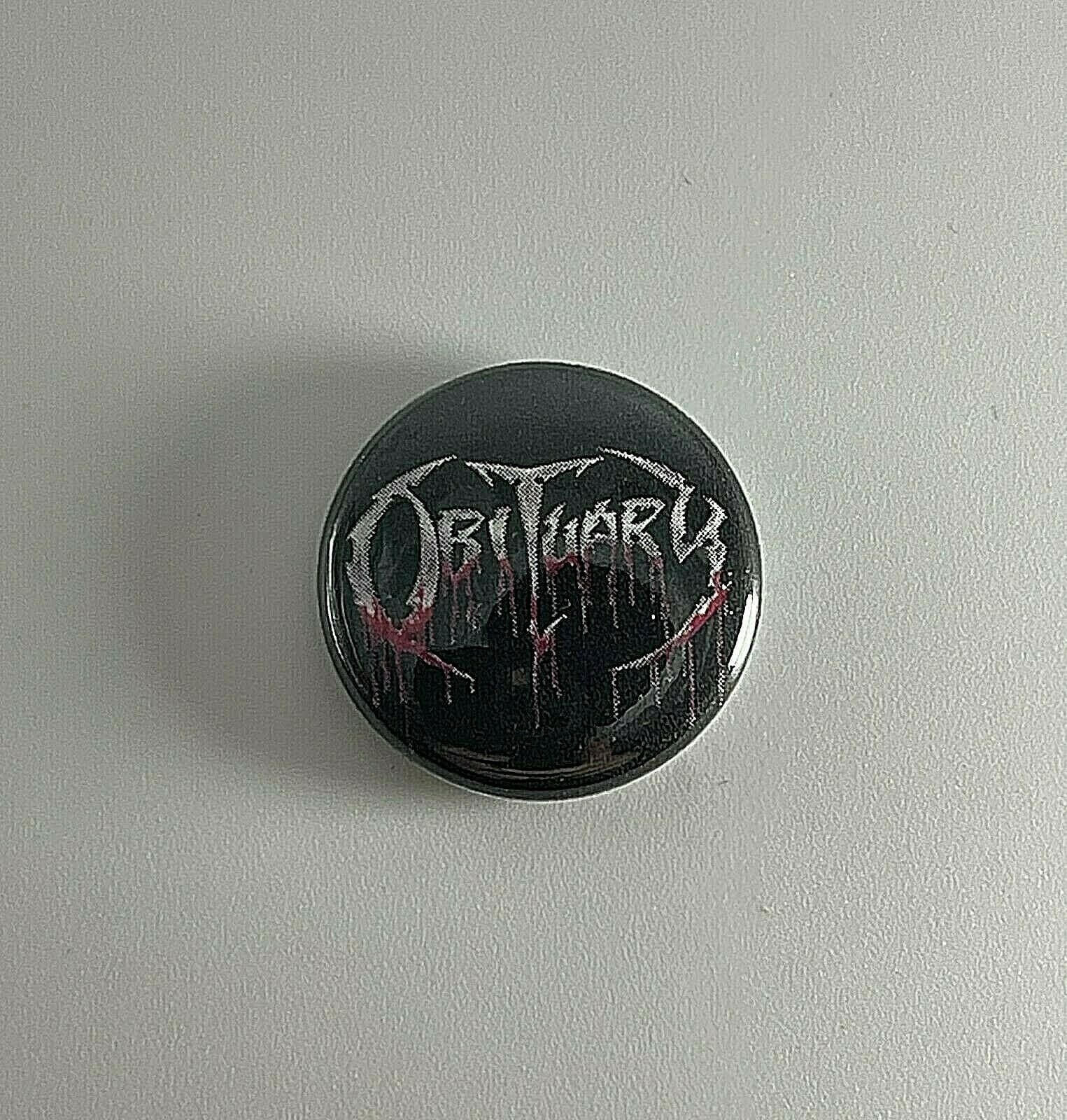 Obituary Logo 2, 5 cm Button O002B Pin Anstecker von Heavylowmerchandise