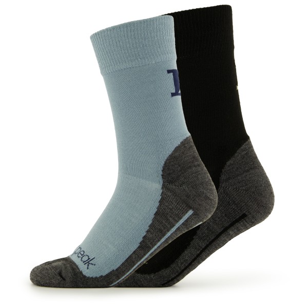 Heber Peak - Kid's EvergreenHe. Hiking Crew Socks 2-Pack - Wandersocken Gr 31-34 schwarz von Heber Peak