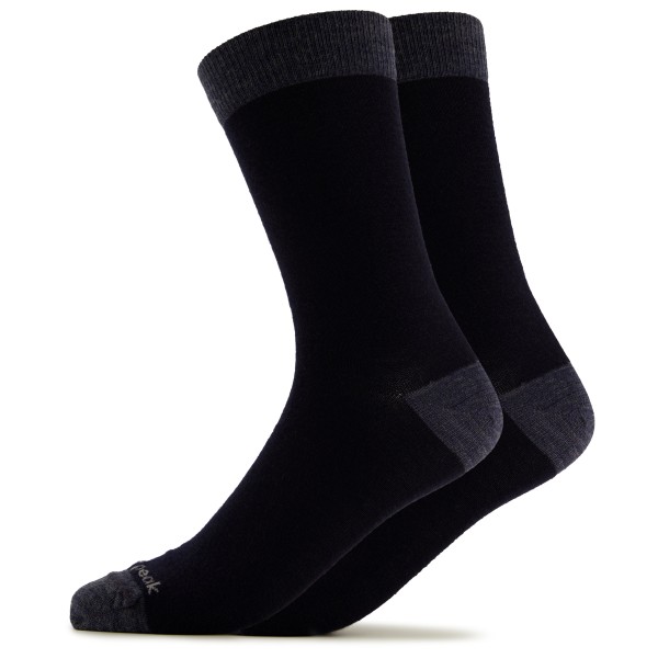 Heber Peak - Merino SylvaHe. Crew 2 Pack - Multifunktionssocken Gr 45-47 schwarz von Heber Peak