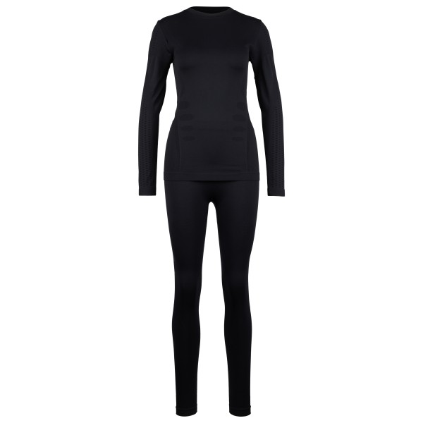 Heber Peak - Women's EvergreenHe. Seamless Underwear Set - Kunstfaserunterwäsche Gr S/M schwarz von Heber Peak