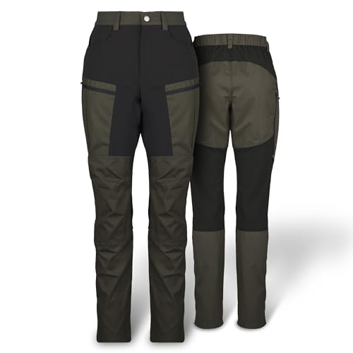 Heber Peak - Women's PineconeHe. Trekking Pants Trekkinghose Wanderhose Damen - Outdoorhosen für Wandern & Trekking - Atmungsaktiv & Stretchy mit Softshell Knie von Heber Peak