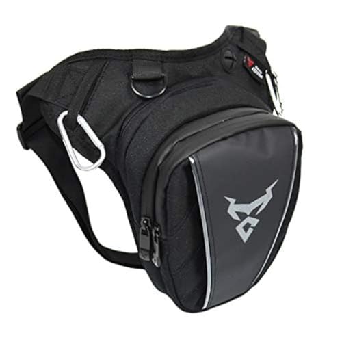 Beintasche Motorrad Oxford Taille Pack Hüfttasche für Herren Frauen Oberschenkel Taille Hintern Hüfte Gürteltasche Outdoor Reisen Wandern Cyling Tactical Outdoor Sport Pack Tasche #02black Gray von Hebetag