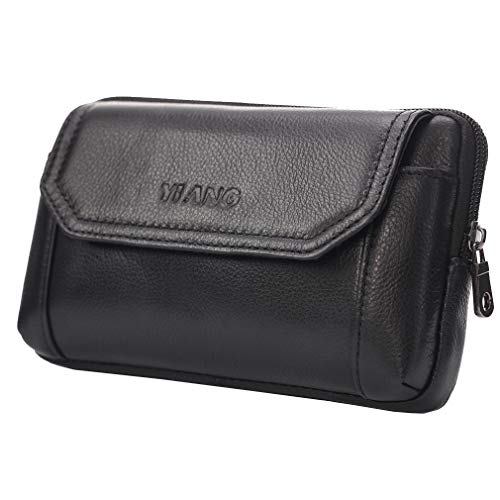 Neu Herren Original Smartphone Leder Bauchtasche Gürteltasche Telefon Abdeckung Arsch Taille Geringe Kapazität Tasche Freizeit Geschäft Schwarz von Xieben
