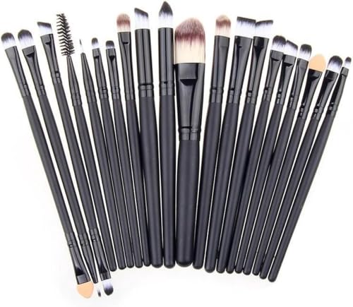 *** Diamond Make -up -Klassen -Set - 20 Liebe - Make -up -Pinsel - Make -up -Pinsel -Set - Lidschatten - Pinsel - Schwarz - Van Heble® *** von Heble