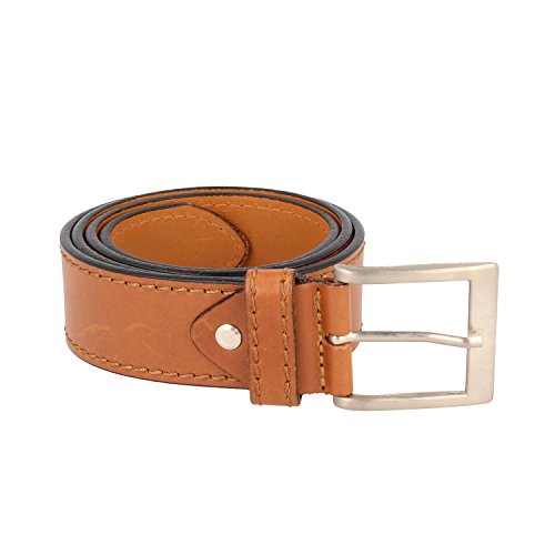 Hebold Unisex Ledergürtel aus Vollleder mit Jeansgürtel-Design und Naht BASIC BELT Gürtel 4,00 cm breit: Größe: 100 cm Bundweite | Farbe: Tabac von Hebold