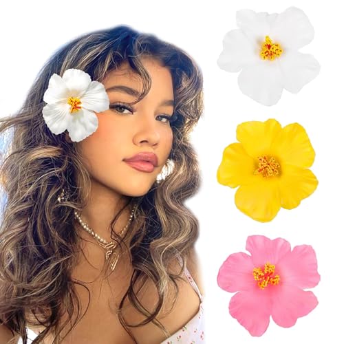 Hebterrka 3 Stück Hawaiiblumen Haarklammern für Frauen Plumeria Hibiskus Haarclip 3,5 Zoll Künstliche Blumenclips für Urlaub Strandparty Hebterrka 3 Stück Hawaiiblumen Haarklammern für Frauen Plumeria Hibiskus Haarclip 3,5 Zoll Künstliche Blumenclips für Urlaub Strandparty von Hebterrka