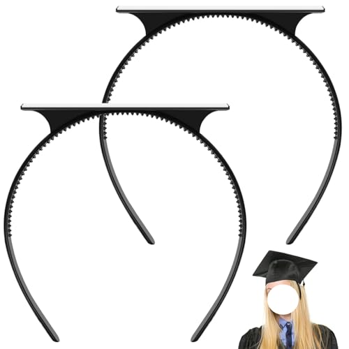 2 Stück Graduation Cap Stirnbänder für die Fixierung Anti-Drop Keeping Hair Style Graduation Cap Stirnband Komfortable Schöne Stirnband (2 STÜCKE,Einheitsgröße) von Hecatombic