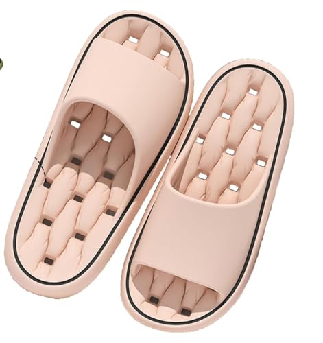 Damen Bad Pool Meer Rutschfest Hohl Atmungsaktiv Schnell Trocknend Hausschuhe Paar Sommer Freizeit Reisen Indoor Und Outdoor Hausschuhe (Rosa,42-43) von Hecatombic