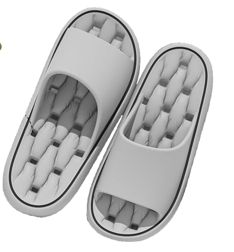 Hecatombic Damen Bad Pool Meer Rutschfest Hohl Atmungsaktiv Schnell Trocknend Hausschuhe Paar Sommer Freizeit Reisen Indoor Und Outdoor Hausschuhe (Grau,38-39) von Hecatombic