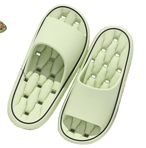 Hecatombic Damen Bad Pool Meer Rutschfest Hohl Atmungsaktiv Schnell Trocknend Hausschuhe Paar Sommer Freizeit Reisen Indoor Und Outdoor Hausschuhe (Grün,42-43) von Hecatombic