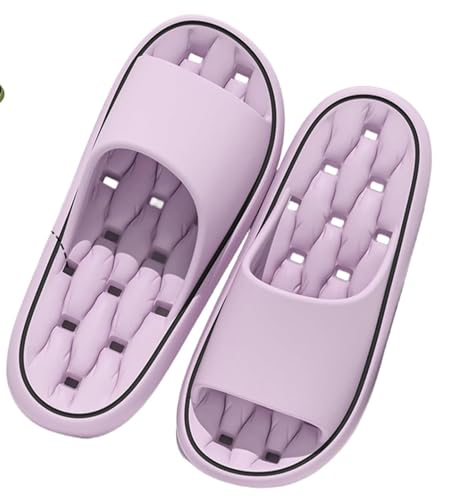 Hecatombic Damen Bad Pool Meer Rutschfest Hohl Atmungsaktiv Schnell Trocknend Hausschuhe Paar Sommer Freizeit Reisen Indoor Und Outdoor Hausschuhe (Lila,40-41) von Hecatombic